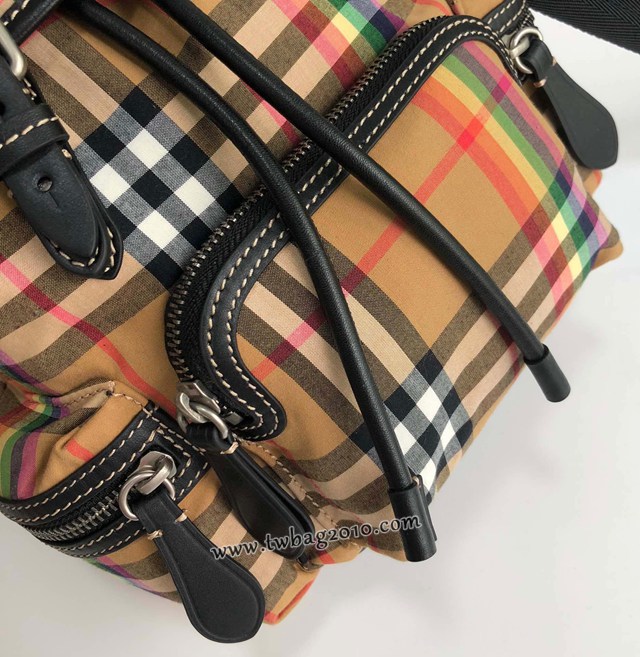 Burberry專門店新款迷你小號彩虹Vintage格紋斜背式軍旅背包 巴寶莉女士後背包 yxb1391